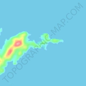 Palo-alto地形图、海拔、地势
