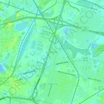 Tremont Park地形图、海拔、地势