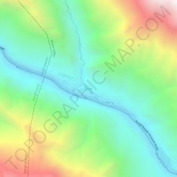 Dah地形图、海拔、地势