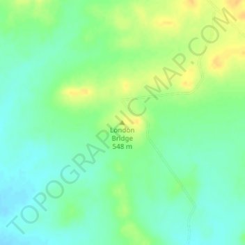 London Bridge地形图、海拔、地势