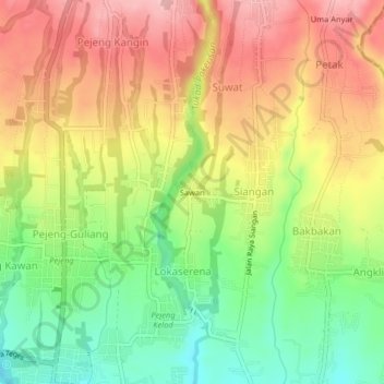 Sawan地形图、海拔、地势