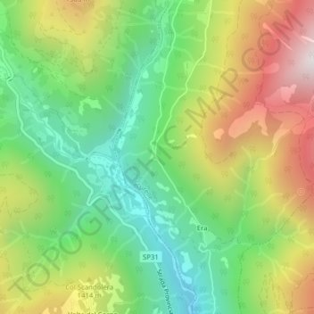 Crucolo地形图、海拔、地势