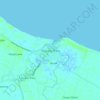 Tanjung Tiram地形图、海拔、地势