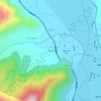 张麦村地形图、海拔、地势
