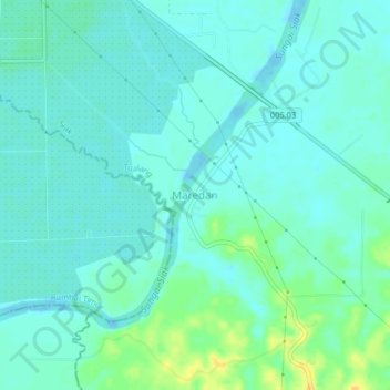 Maredan地形图、海拔、地势