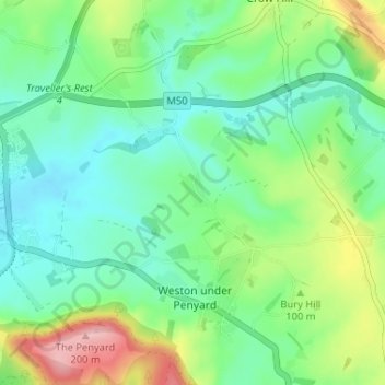 Kingstone地形图、海拔、地势