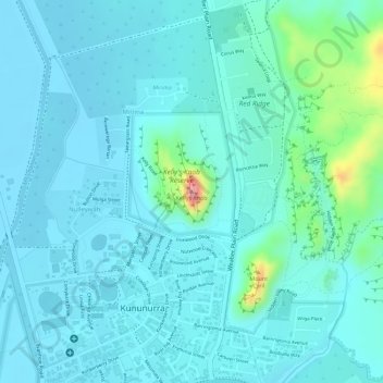 Kellys Knob地形图、海拔、地势