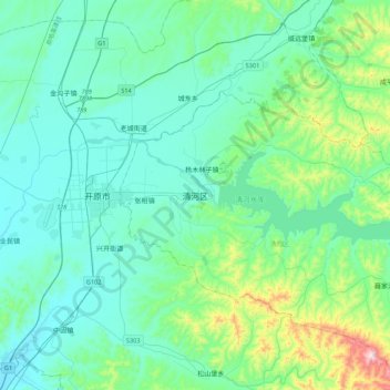 清河区地形图、海拔、地势