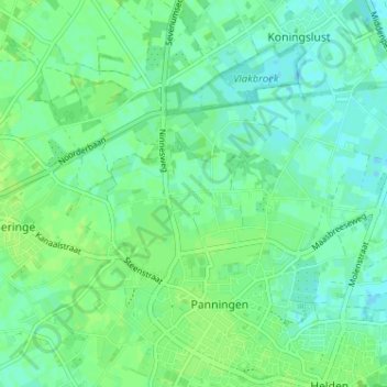 Vosberg地形图、海拔、地势