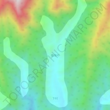 凰落村地形图、海拔、地势