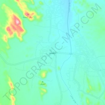 Tathlith地形图、海拔、地势