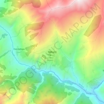 Simikot地形图、海拔、地势