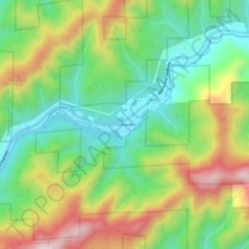 Siskeyville地形图、海拔、地势
