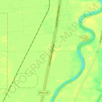 Glenlea地形图、海拔、地势