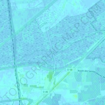 Tour Carbonnière地形图、海拔、地势