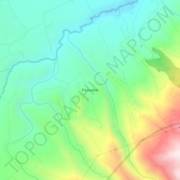 Pansaleo地形图、海拔、地势