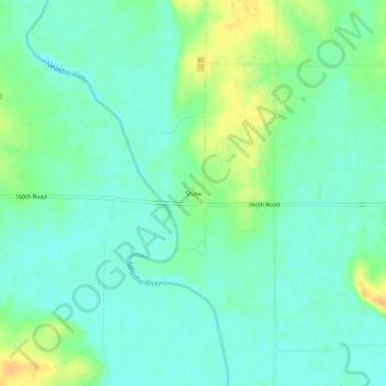 Shaw地形图、海拔、地势