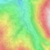 Les Margagnes地形图、海拔、地势
