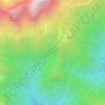 Pale Grase地形图、海拔、地势