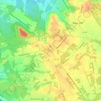 Erial地形图、海拔、地势