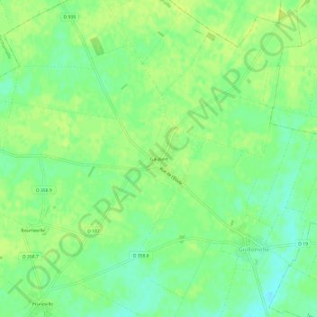 Gaubert地形图、海拔、地势