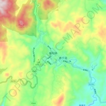 鳌阳镇地形图、海拔、地势