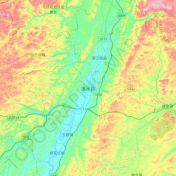惠水县地形图、海拔、地势