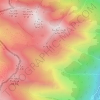 Er Espà地形图、海拔、地势