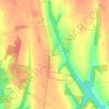 Bukvék地形图、海拔、地势