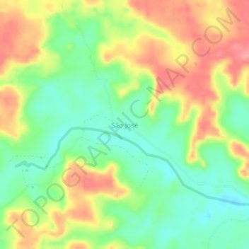 São José地形图、海拔、地势