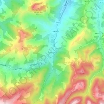 Colombara地形图、海拔、地势