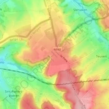 La Planck地形图、海拔、地势