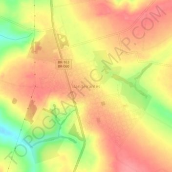 Bandeirantes地形图、海拔、地势