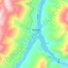 拔茅地形图、海拔、地势