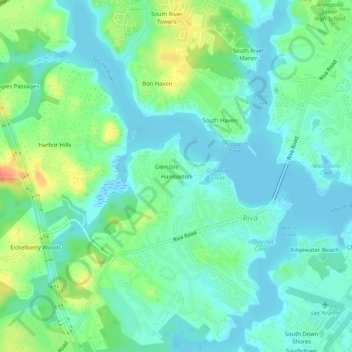 Hambleton地形图、海拔、地势