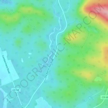 Crooked Slide Park地形图、海拔、地势
