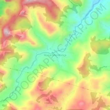 Maria Mendonça地形图、海拔、地势