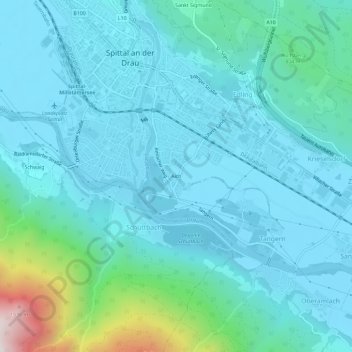 Aich地形图、海拔、地势