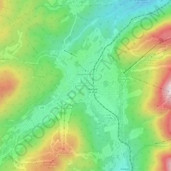 Seefeld in Tirol地形图、海拔、地势