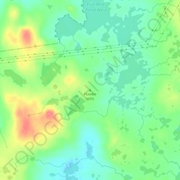 Hawke Hills地形图、海拔、地势