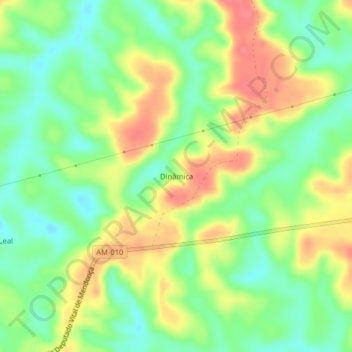 Dinâmica地形图、海拔、地势