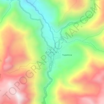 Amparaes地形图、海拔、地势