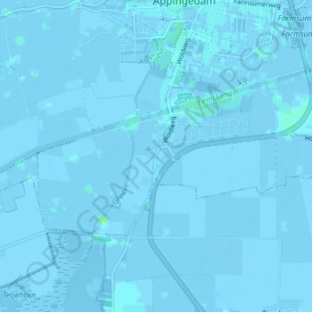 Blokstad地形图、海拔、地势
