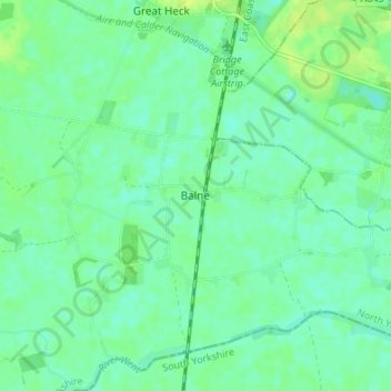 Balne地形图、海拔、地势