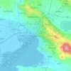 塞薩洛尼基地形图、海拔、地势