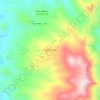 Vista Hermosa地形图、海拔、地势