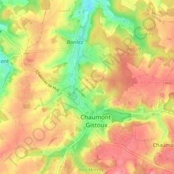 Inchebroux地形图、海拔、地势
