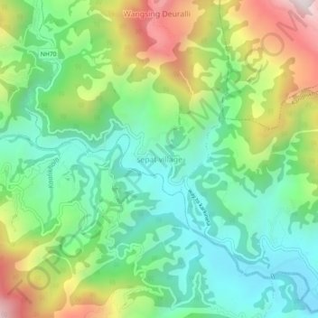 sepat village地形图、海拔、地势