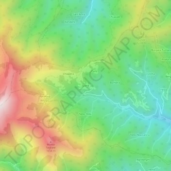 Gorrè地形图、海拔、地势