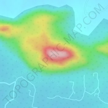 Mahuda地形图、海拔、地势